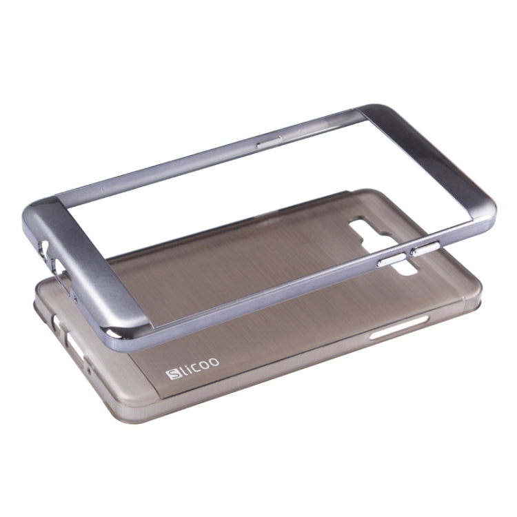 Slicoo Brushed Texture Electroplating Combination Case for Galaxy A7 / A700
