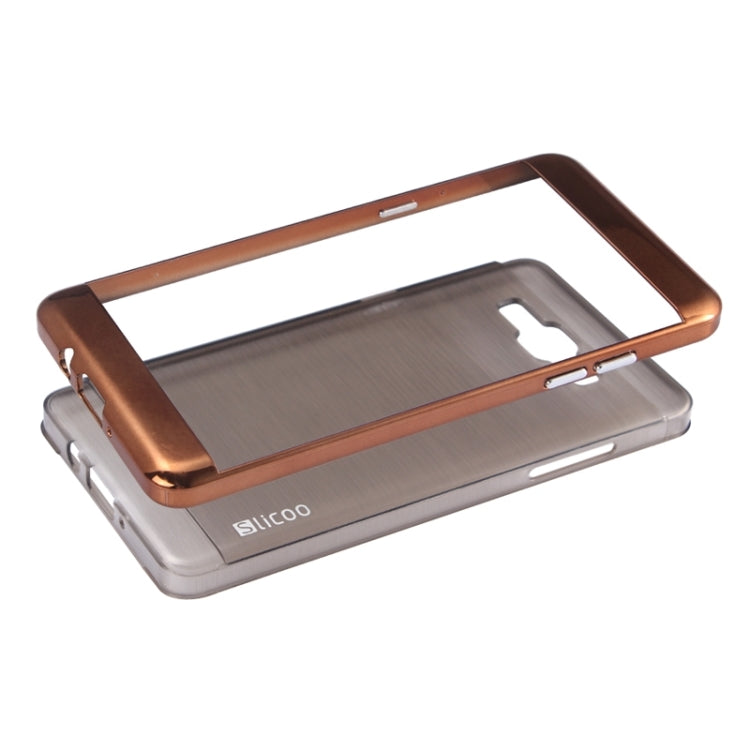 Slicoo Brushed Texture Electroplating Combination Case for Galaxy A7 / A700