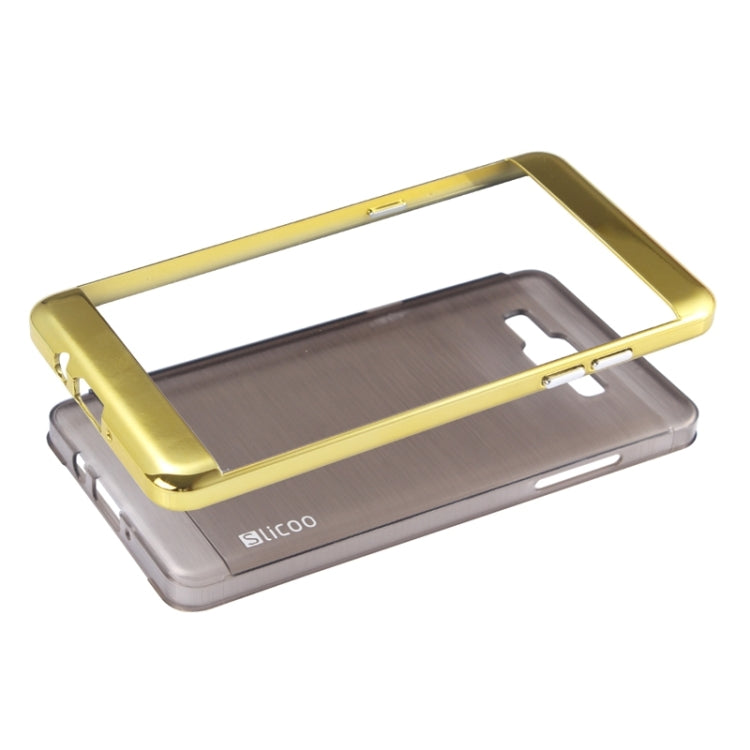 Slicoo Brushed Texture Electroplating Combination Case for Galaxy A7 / A700