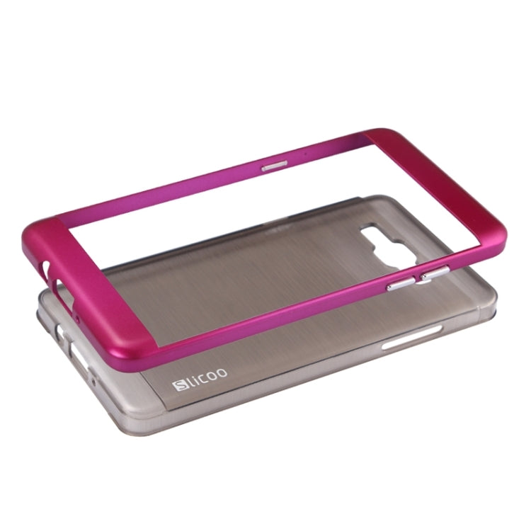 Slicoo Brushed Texture Electroplating Combination Case for Galaxy A7 / A700
