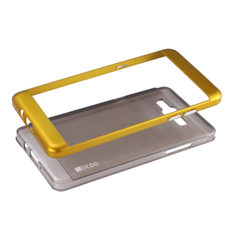 Slicoo Brushed Texture Electroplating Combination Case for Galaxy A7 / A700