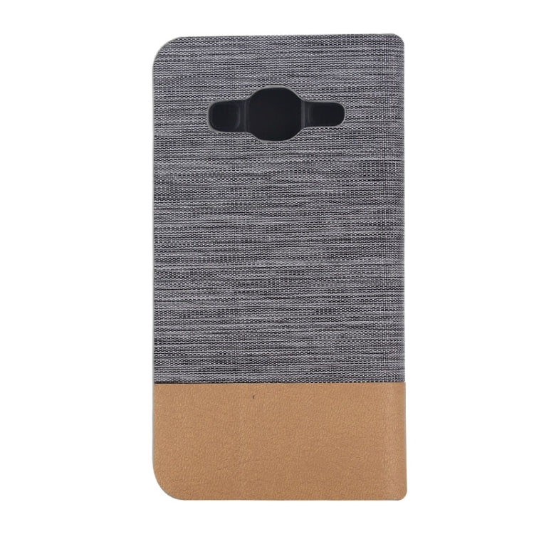 Horizontal Flip Canvas Leather Case with Card Slot & Holder for Galaxy Core Prime / G360