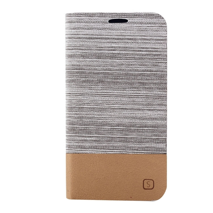 Horizontal Flip Canvas Leather Case with Card Slot & Holder for Galaxy Core Prime / G360