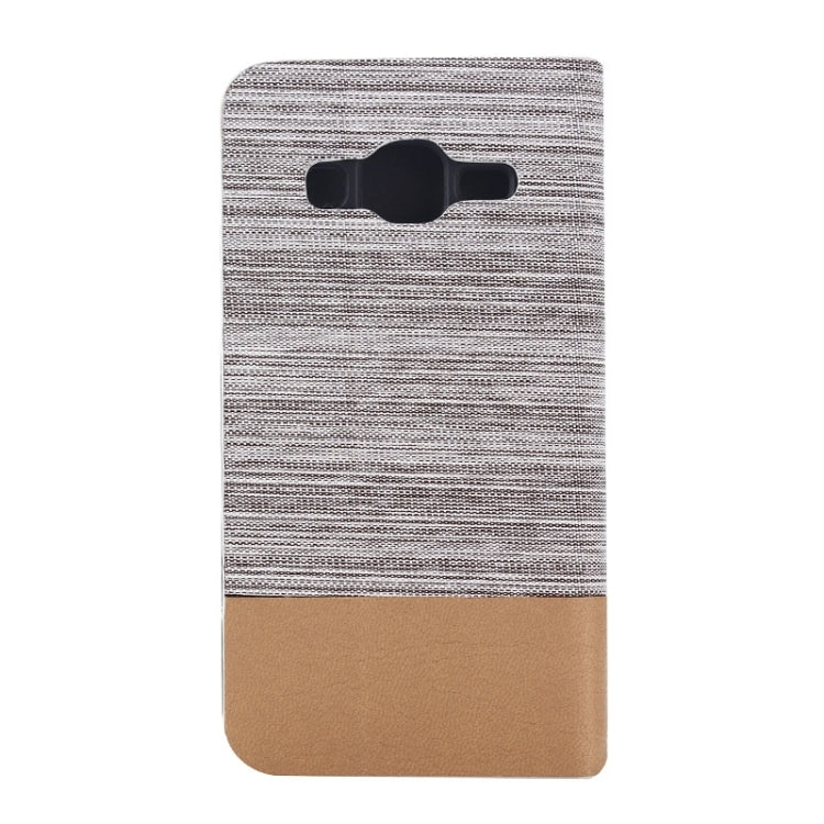 Horizontal Flip Canvas Leather Case with Card Slot & Holder for Galaxy Core Prime / G360