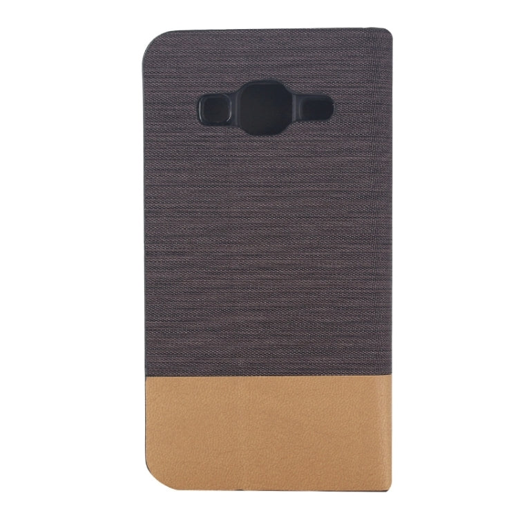 Horizontal Flip Canvas Leather Case with Card Slot & Holder for Galaxy Core Prime / G360