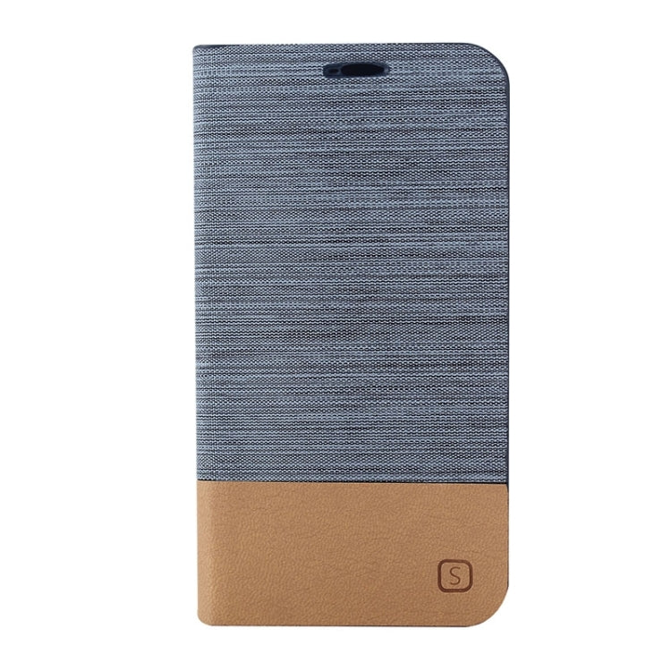 Horizontal Flip Canvas Leather Case with Card Slot & Holder for Galaxy Core Prime / G360