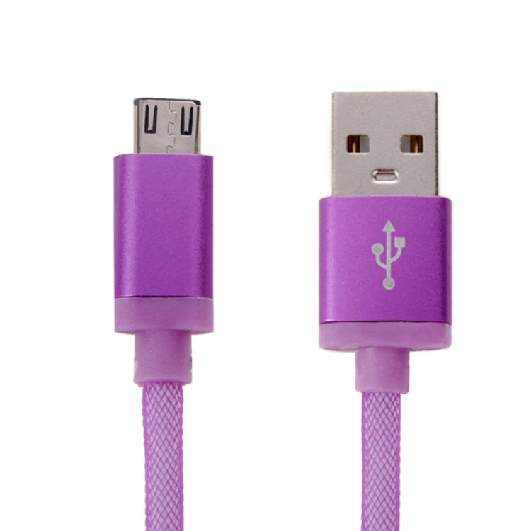 25cm Net Style Metal Head Micro USB to USB 2.0 Data / Charger Cable