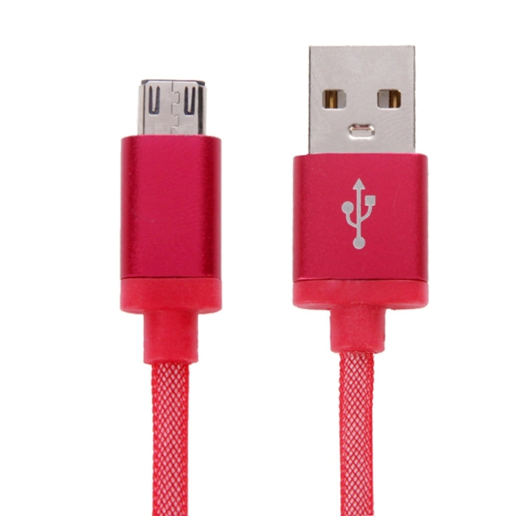 25cm Net Style Metal Head Micro USB to USB 2.0 Data / Charger Cable
