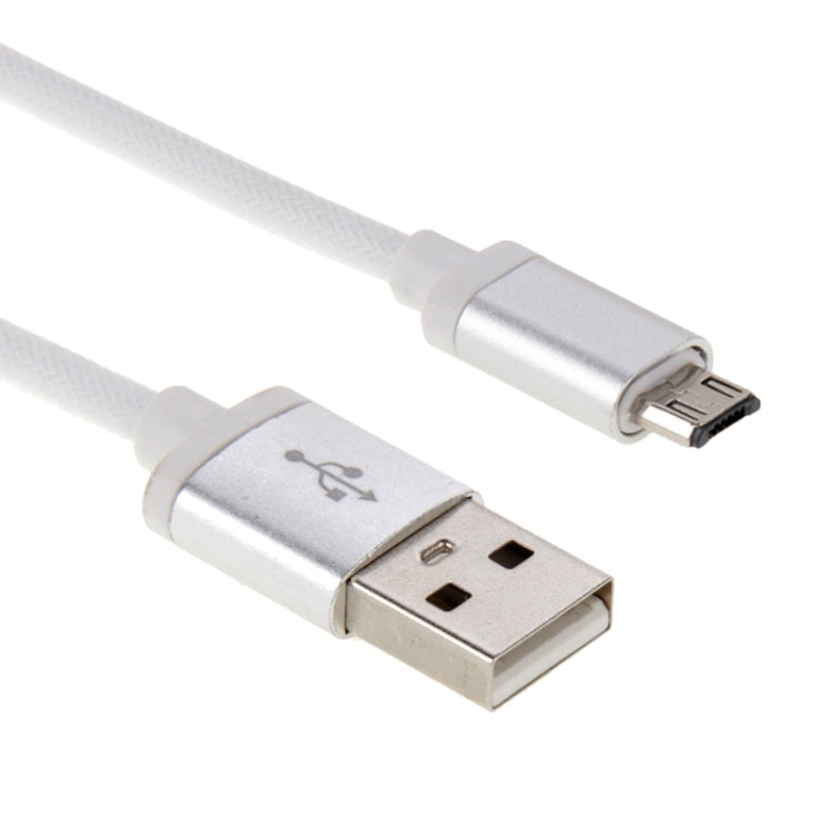 25cm Net Style Metal Head Micro USB to USB 2.0 Data / Charger Cable