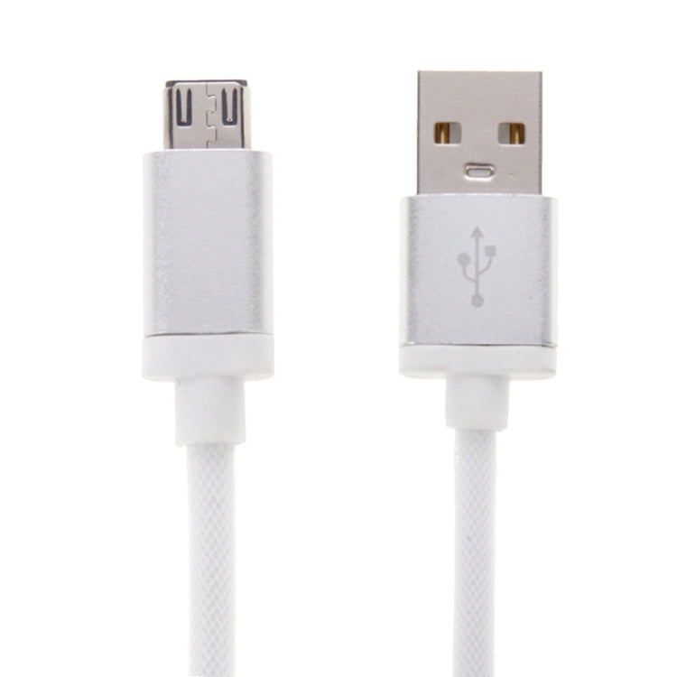 25cm Net Style Metal Head Micro USB to USB 2.0 Data / Charger Cable