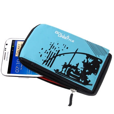 Universal Zipper Carry Bag with Hook for Galaxy Note II / N7100 / S3 / i9300 / Note / i9220 / MP5 / All 5.5 inch Device