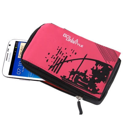 Universal Zipper Carry Bag with Hook for Galaxy Note II / N7100 / S3 / i9300 / Note / i9220 / MP5 / All 5.5 inch Device