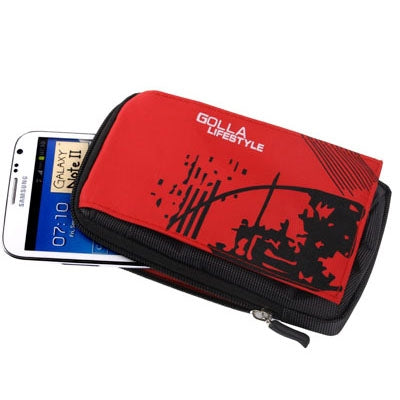 Universal Zipper Carry Bag with Hook for Galaxy Note II / N7100 / S3 / i9300 / Note / i9220 / MP5 / All 5.5 inch Device