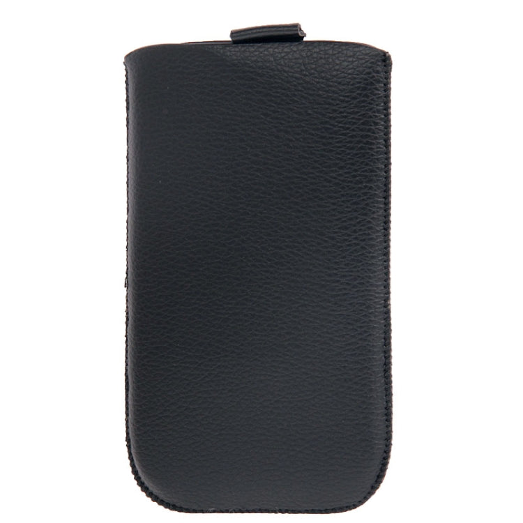 Leather Case with Pull Tab for Galaxy SIII / i9300, Galaxy S 4 / i9500, Galaxy Primier / i9260, Galaxy Nexus / i9250 / Nexus Prime / i515(Black)