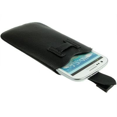 Leather Case Pocket Pouch Sleeve Bag with Pull Tab for Galaxy SIII / i9300, Galaxy S 4 / i9500, Galaxy Primier / i9260, Galaxy Nexus / i9250 / Nexus Prime / i515