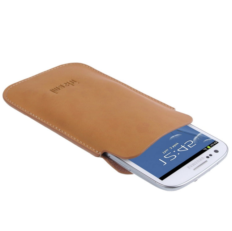 Leather Case Pocket Pouch Sleeve Bag for Galaxy S IV / i9500 ,Galaxy SIII / i9300, Galaxy Nexus / i9250 / Nexus Prime / i515(Brown)