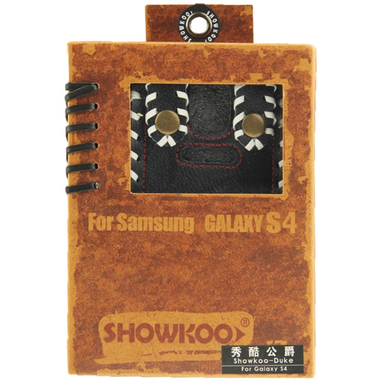 SHOWKOO Premium Retro Luxury Vertical Style 6 Layers Genuine Leather Case for Galaxy S IV / i9500
