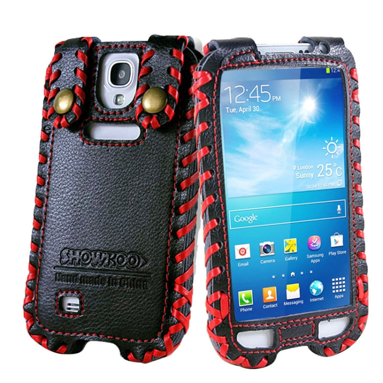 SHOWKOO Premium Retro Luxury Vertical Style 6 Layers Genuine Leather Case for Galaxy S IV / i9500