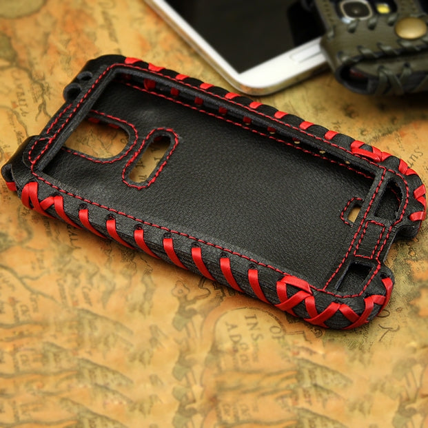 SHOWKOO Premium Retro Luxury Vertical Style 6 Layers Genuine Leather Case for Galaxy S IV / i9500