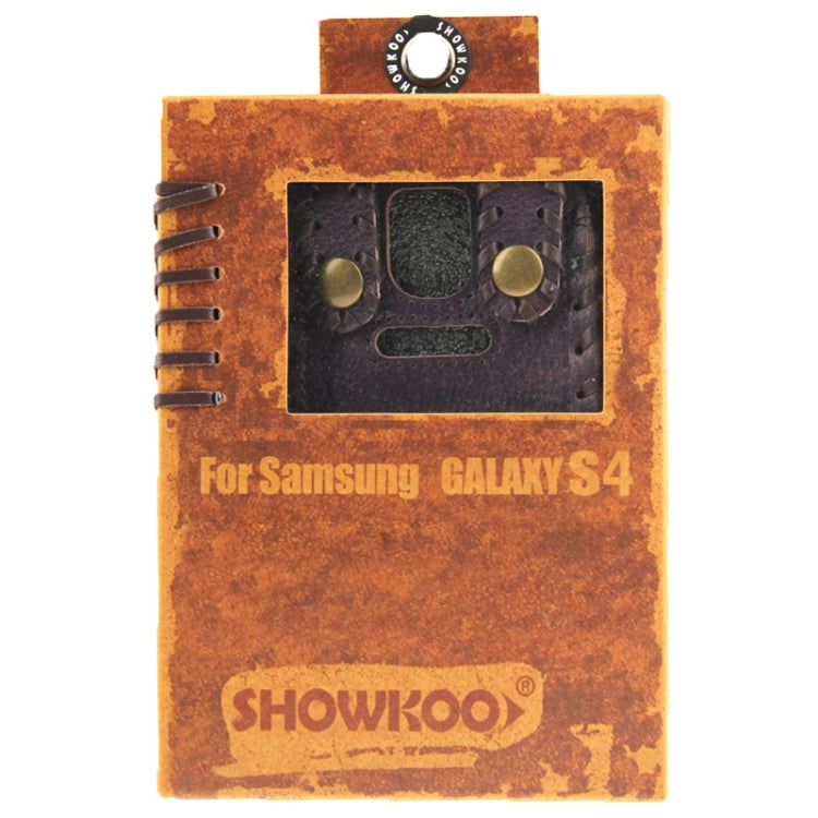 SHOWKOO Premium Retro Luxury Vertical Style 6 Layers Genuine Leather Case for Galaxy S IV / i9500