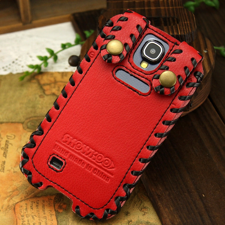 SHOWKOO Premium Retro Luxury Vertical Style 6 Layers Genuine Leather Case for Galaxy S IV / i9500