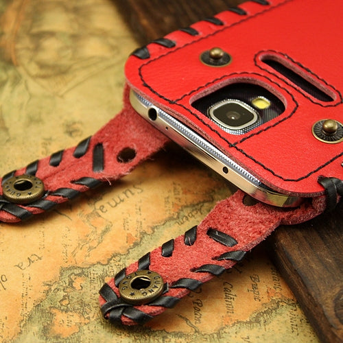 SHOWKOO Premium Retro Luxury Vertical Style 6 Layers Genuine Leather Case for Galaxy S IV / i9500