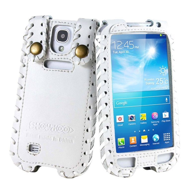 SHOWKOO Premium Retro Luxury Vertical Style 6 Layers Genuine Leather Case for Galaxy S IV / i9500