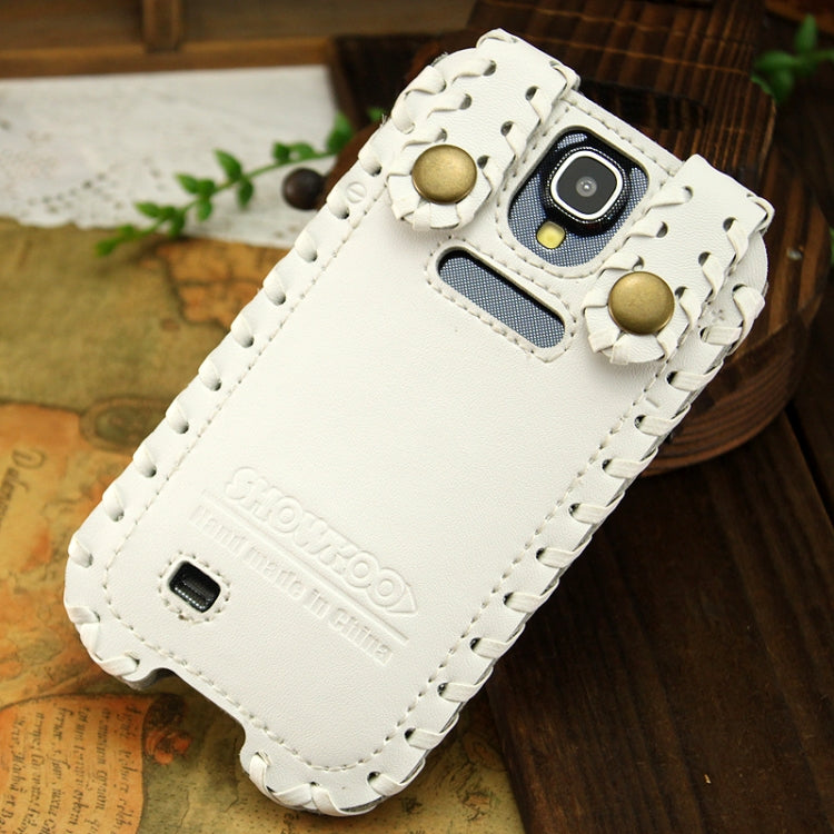 SHOWKOO Premium Retro Luxury Vertical Style 6 Layers Genuine Leather Case for Galaxy S IV / i9500