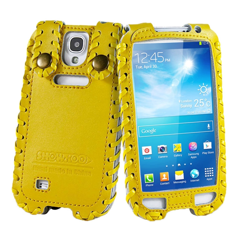 SHOWKOO Premium Retro Luxury Vertical Style 6 Layers Genuine Leather Case for Galaxy S IV / i9500