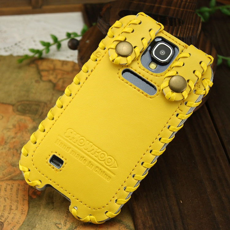 SHOWKOO Premium Retro Luxury Vertical Style 6 Layers Genuine Leather Case for Galaxy S IV / i9500
