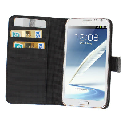 Litchi Texture Leather Case with Holder for Galaxy Note II / N7100