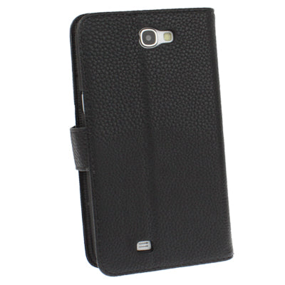 Litchi Texture Leather Case with Holder for Galaxy Note II / N7100
