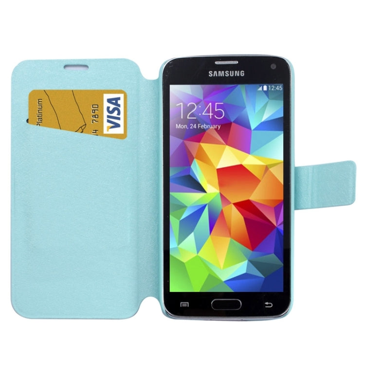 Silk Texture Flip Leather Case with Card Slot & Holder for Galaxy S5 / G900