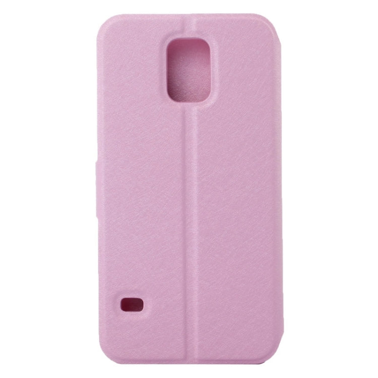 Silk Texture Flip Leather Case with Card Slot & Holder for Galaxy S5 / G900