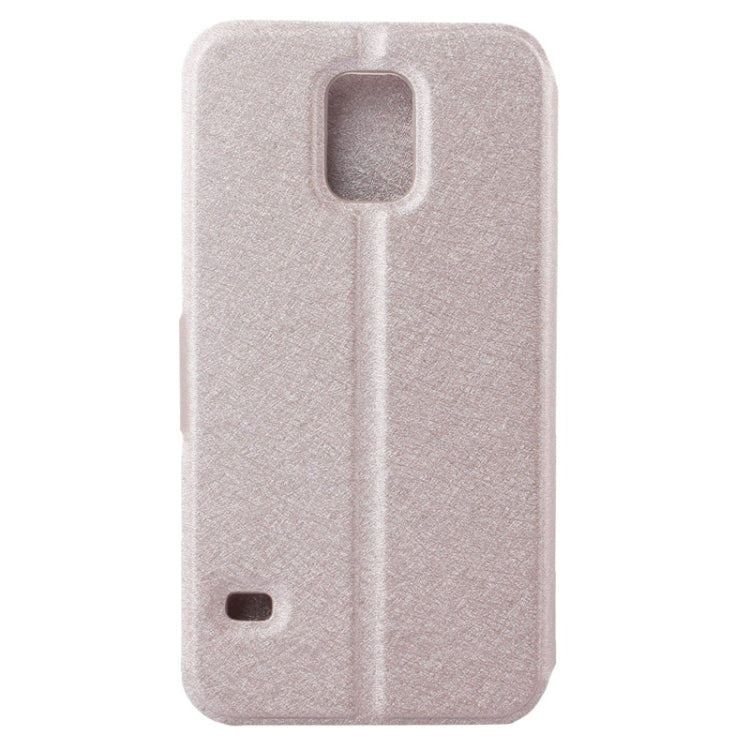 Silk Texture Flip Leather Case with Card Slot & Holder for Galaxy S5 / G900