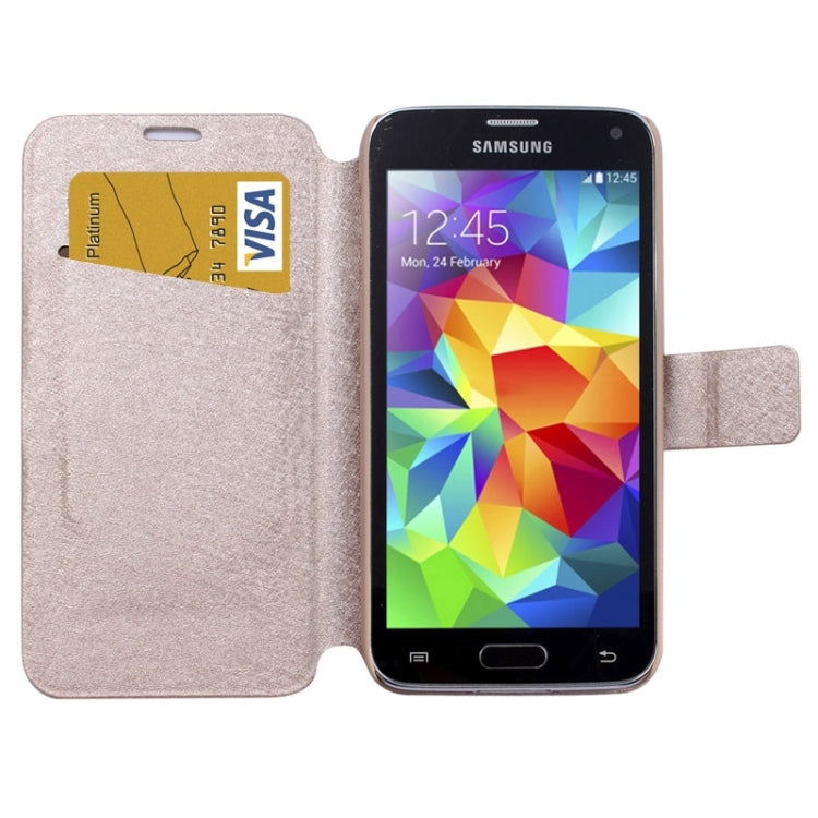 Silk Texture Flip Leather Case with Card Slot & Holder for Galaxy S5 / G900