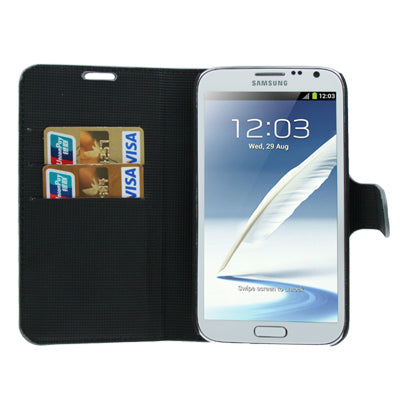 Map Pattern Leather Case with Holder and Credit Card Slots for Galaxy Note II / N7100 (Random Delivery)