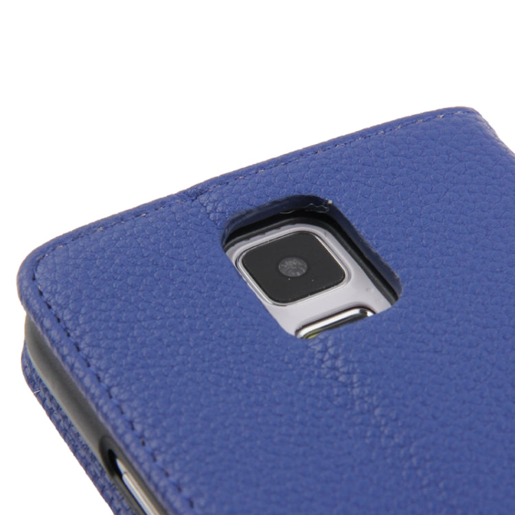 Litchi Texture Leather Case with Credit Card Slots & Holder for Galaxy S5 / G900