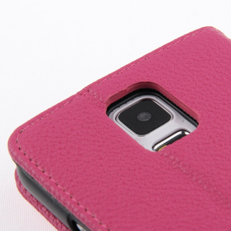 Litchi Texture Leather Case with Credit Card Slots & Holder for Galaxy S5 / G900
