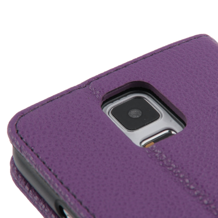 Litchi Texture Leather Case with Credit Card Slots & Holder for Galaxy S5 / G900