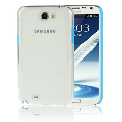 Transparent Plastic Case for Galaxy Note II / N7100(Baby Blue)