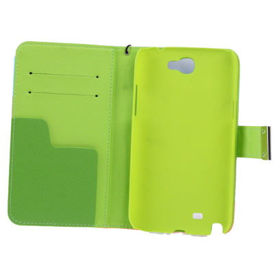 Litchi Texture Leather Case with Credit Card Slots & Holder for Galaxy Note II / N7100