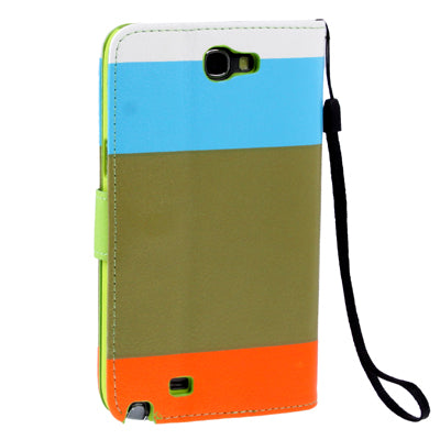 Litchi Texture Leather Case with Credit Card Slots & Holder for Galaxy Note II / N7100