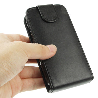 Vertical Flip Leather Case for Galaxy Ace / Plus / S7500(Black)