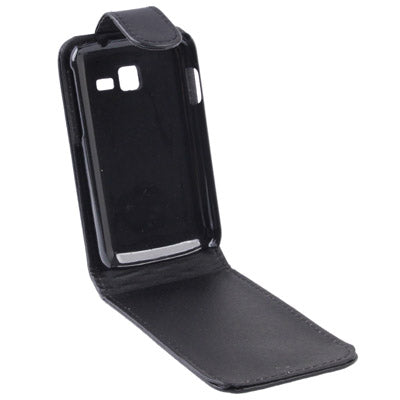 Vertical Flip Leather Case for Galaxy Y Pro / B5510, Black