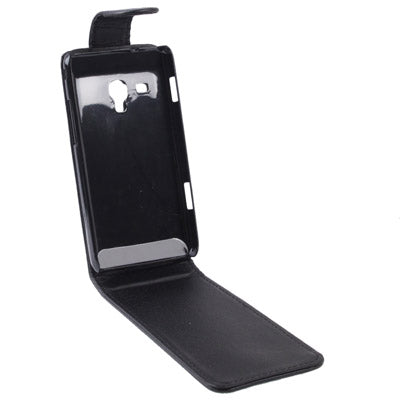 Vertical Flip Leather Case for Samsung Omnia M / S7530, Black