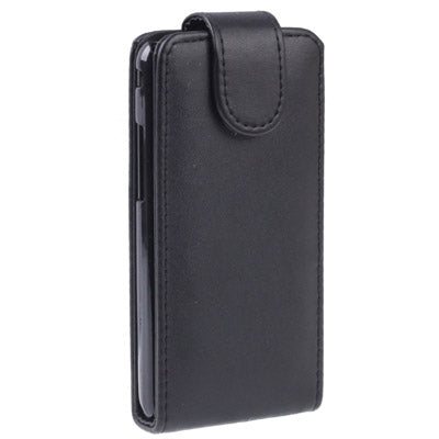 Vertical Flip Leather Case for Samsung Omnia M / S7530, Black