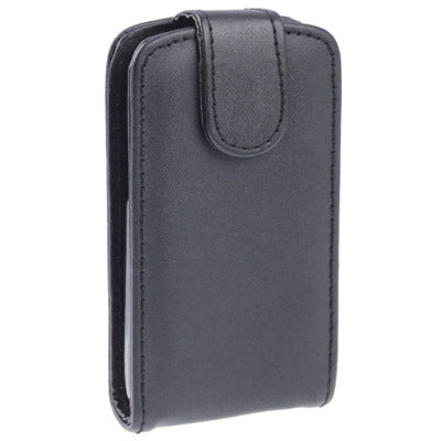 Vertical Flip Leather Case for Galaxy Y Duos / S6102, Black