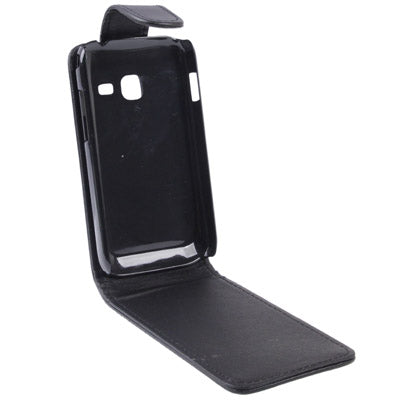Vertical Flip Leather Case for Galaxy Ace Duos S6802, Black