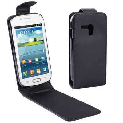 Vertical Flip Leather Case for Samsung Galaxy SIII mini / i8190(Black)